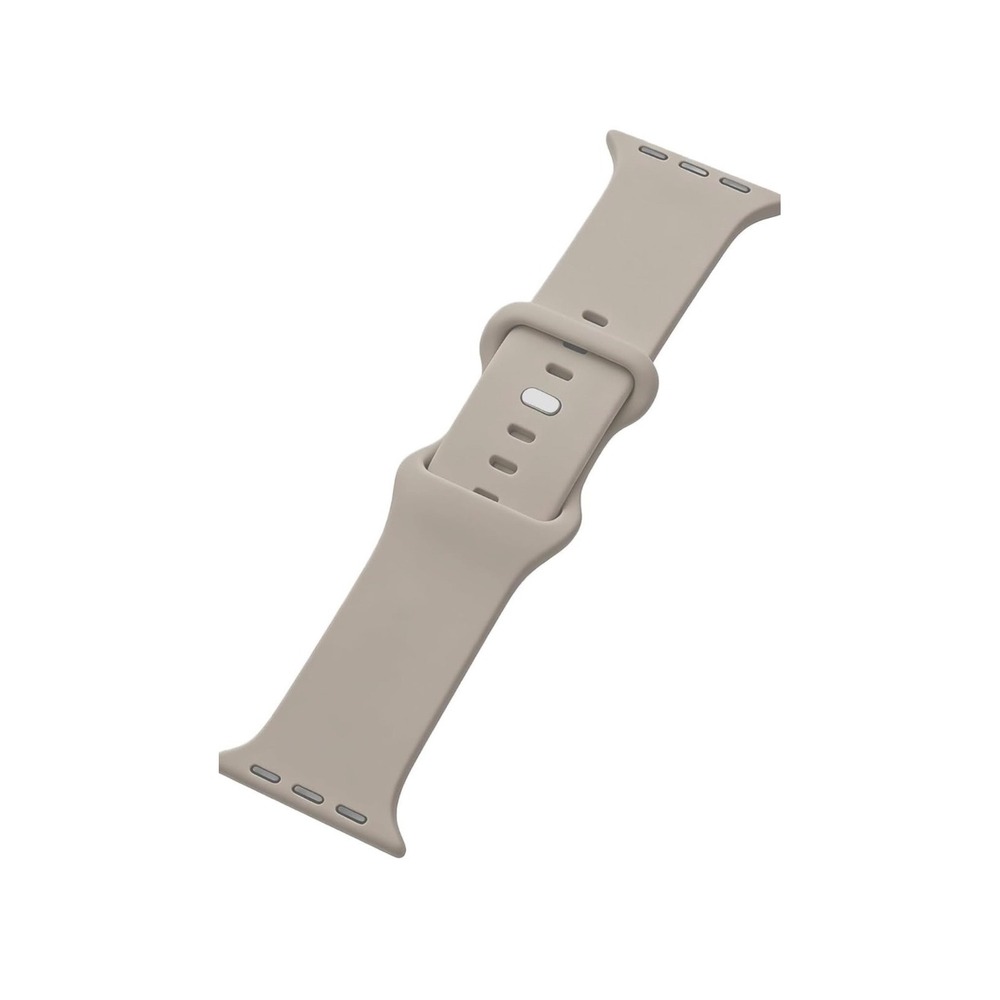 Beige Silicone Apple Watch Compatible Sport Band